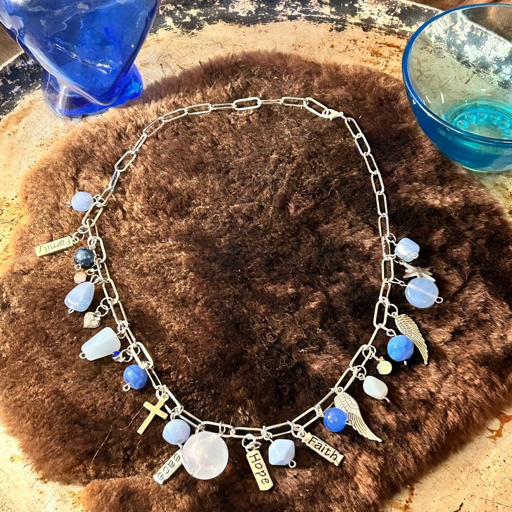 Silver Charming Girl Necklace & Bracelet